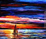 Leonid Afremov night sea painting
